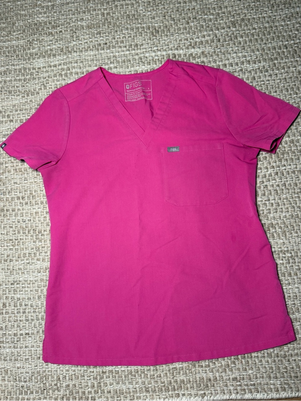 FIGS Catarina One-Pocket Scrub Top Electric Orchid Small